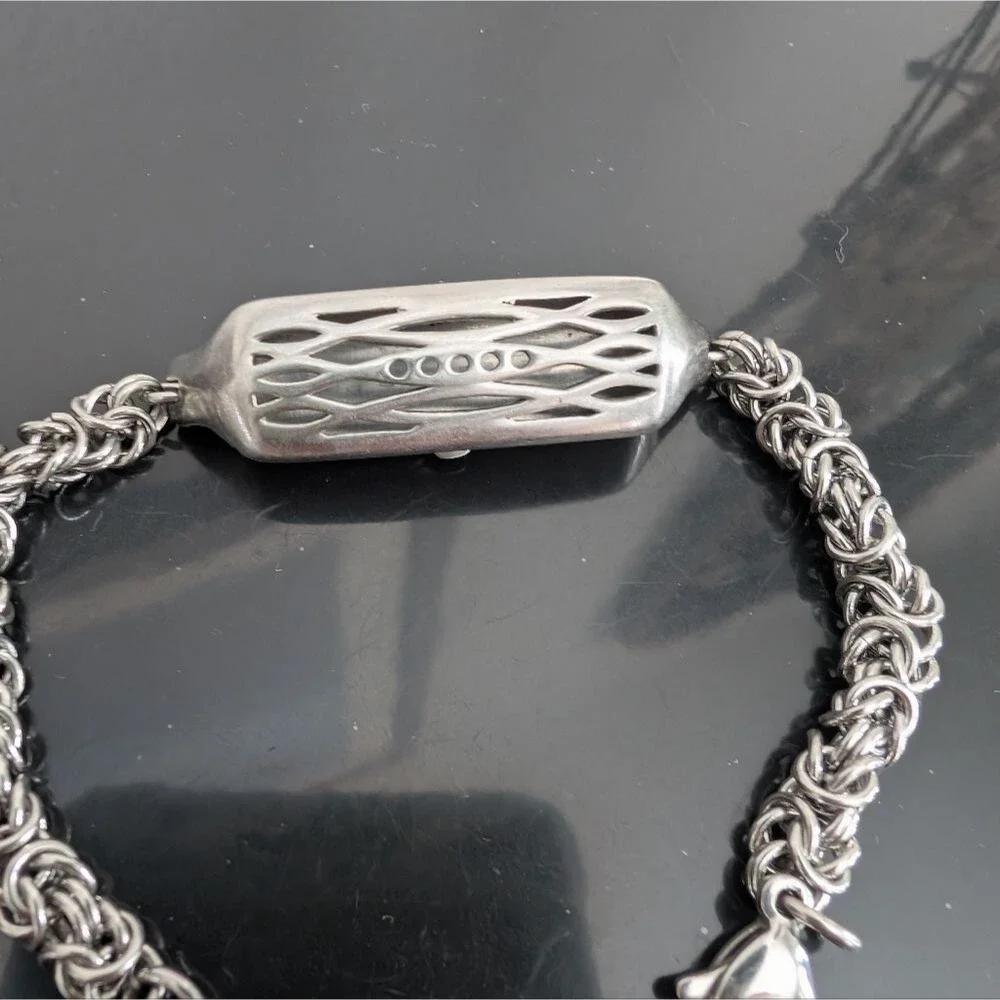 V-Moro Fitbit Flex 2 Byzantine Chain Bracelet Stainless Steel Adjustable
